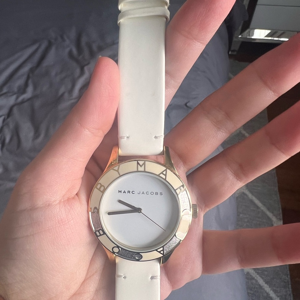 Marc Jacobs White and Silver Watch